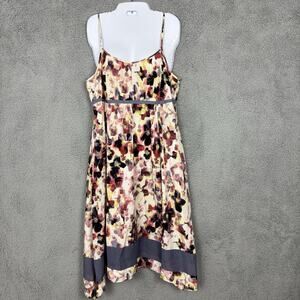 Simply Vera Wang Dress Empire Waist Asymmetrical Sleeveless Multicolor sz Large